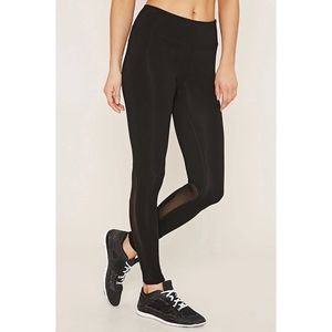 Athleta black high rise side back mesh leggings S